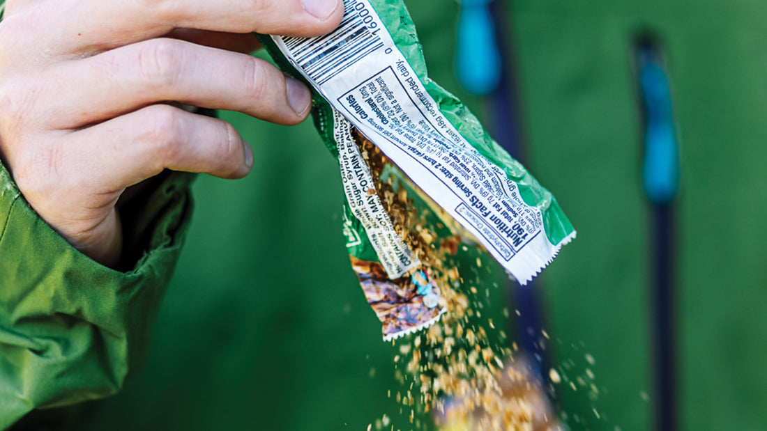 A pocket full of crumbs is a key part of the ski bum diet. Photo: Katie Lozancich