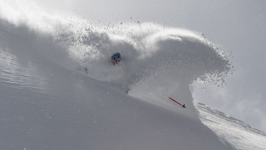 Todd Ligare surrenders to the kinetic energy of snow and gravity near Alta, UT.