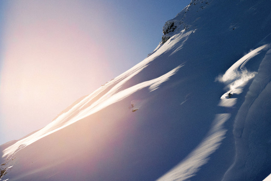 Bruno Compagnet skiing in Itay's Apennine mountains, December, 2020.