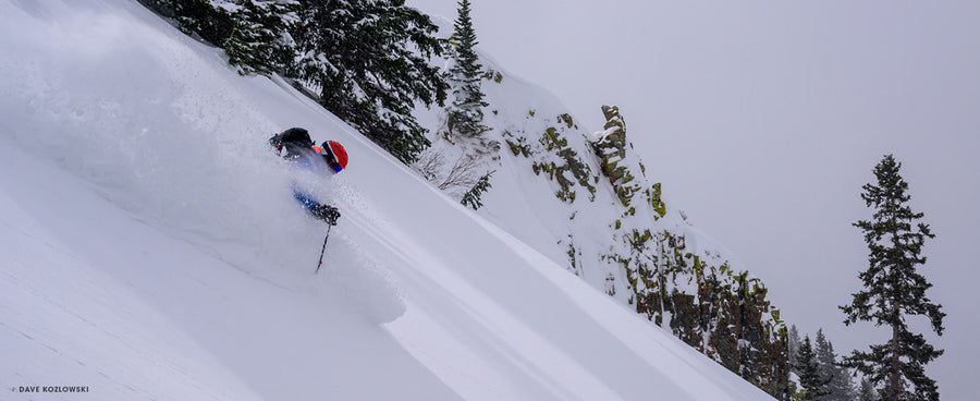 Skier at Eleven Cat Skiing